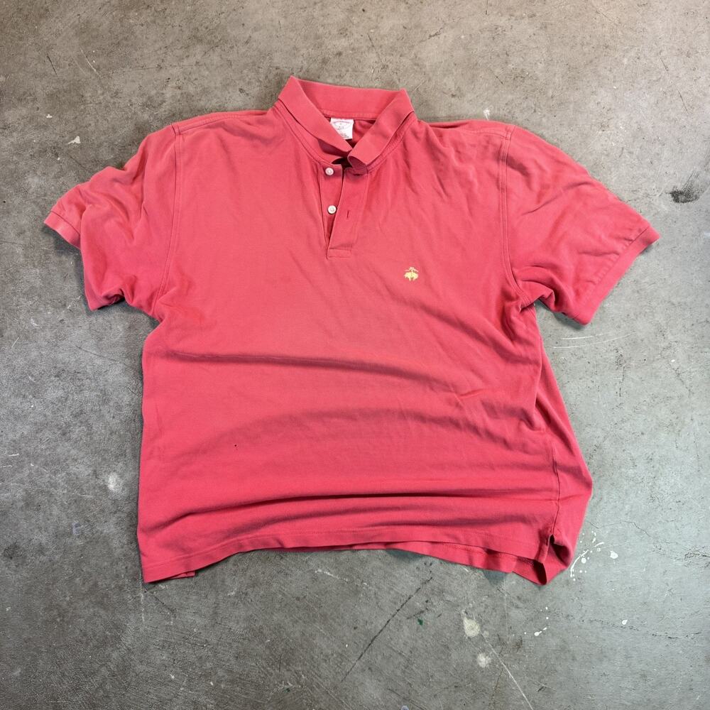 Brooks Brothers Polo Shirt Mens XL Red Original Fit Gold Sheep 346 Adult